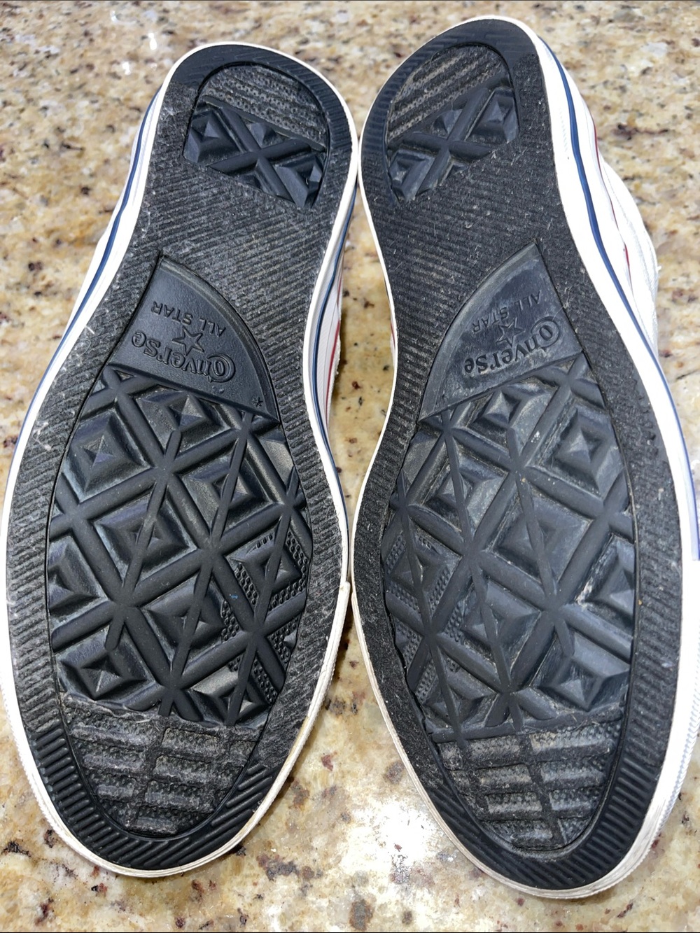 Converse White Canvas Low-Top Sneakers with Red Trim - Picture 6 of 10